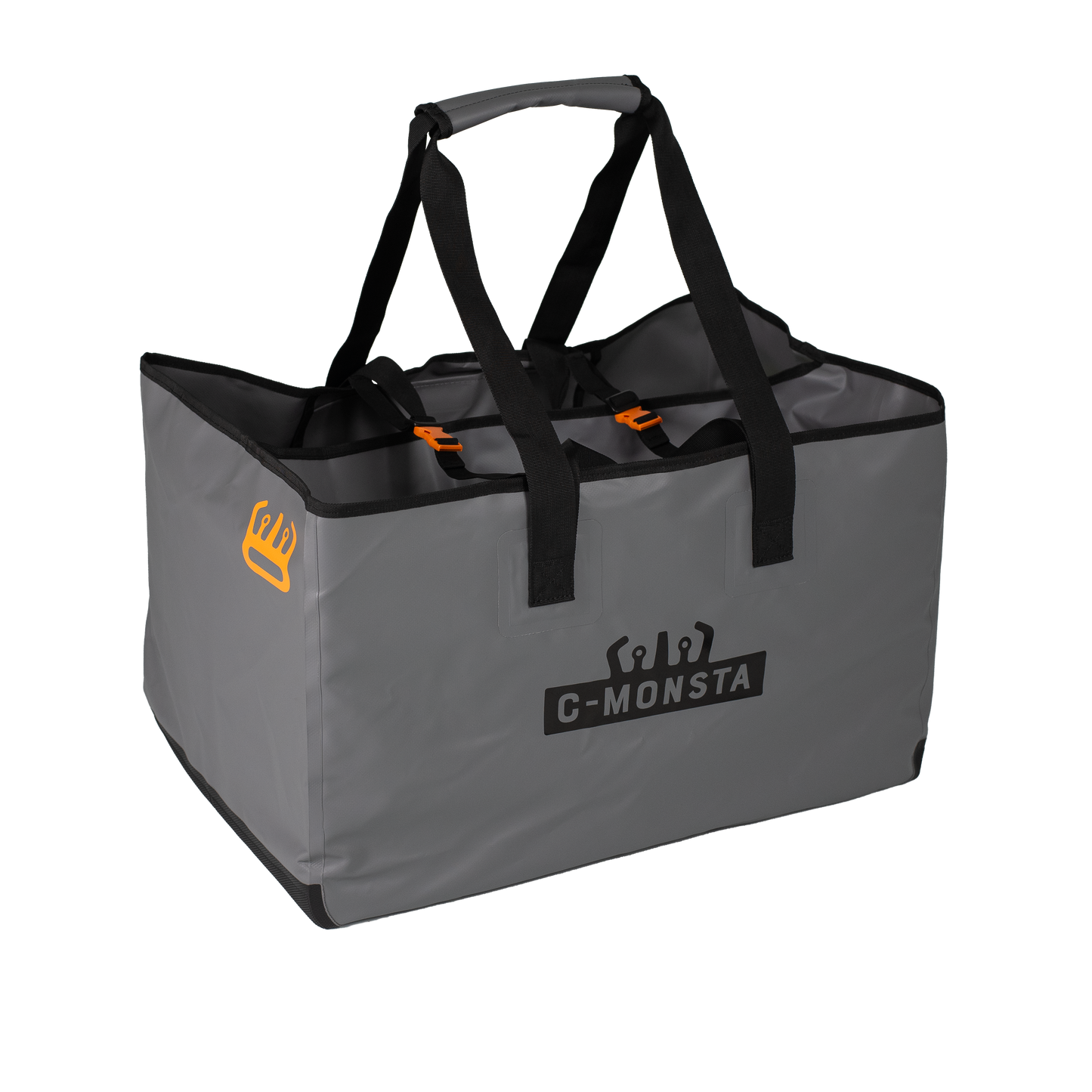 C-Monsta lightweight split bag V2 – angled high view showing open dual compartments and carry handles